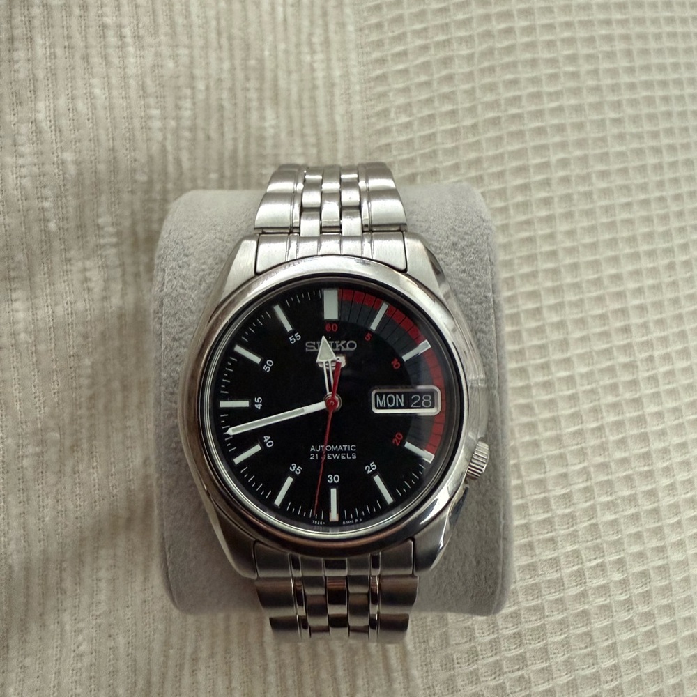 Seiko Silver and Black Watch